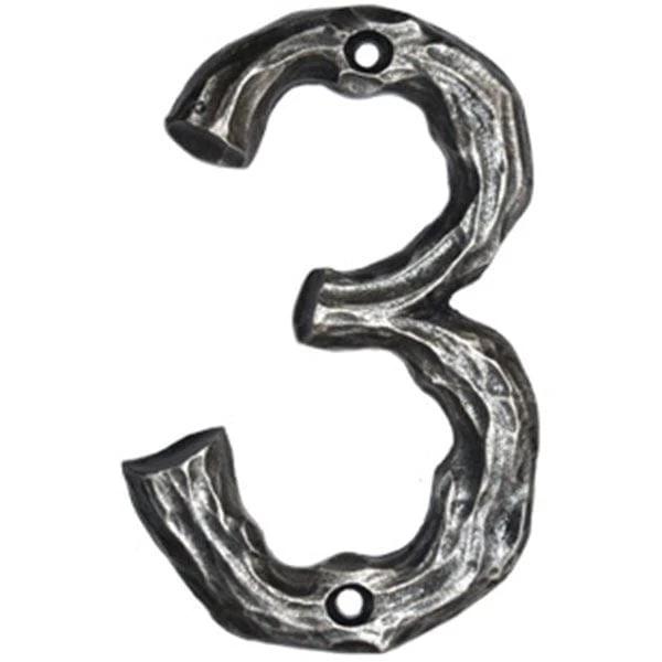 LHN3-N Log House Number 3, Nickel, 1 piece